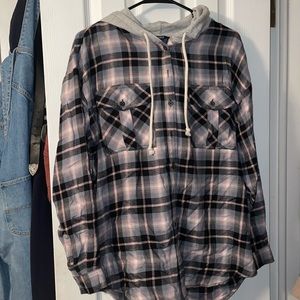 Hooded flannel